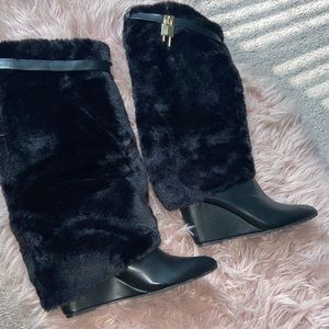 Fur Wedge Boot
